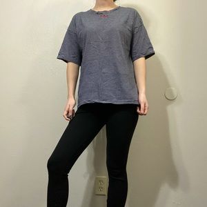 Striped oversized relaxed shortsleeve tee T shirt